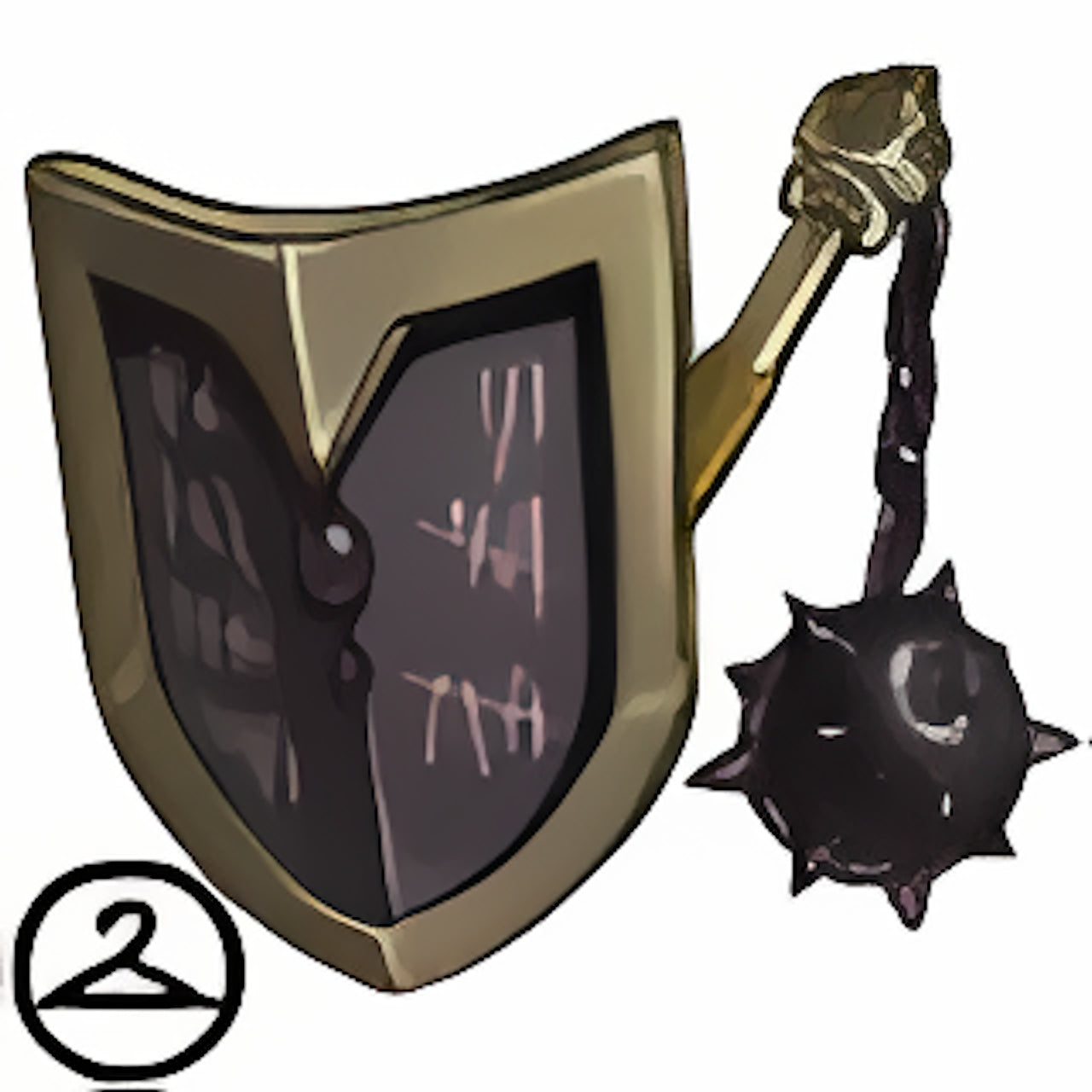 Commander Flint Flail and Shield Handheld