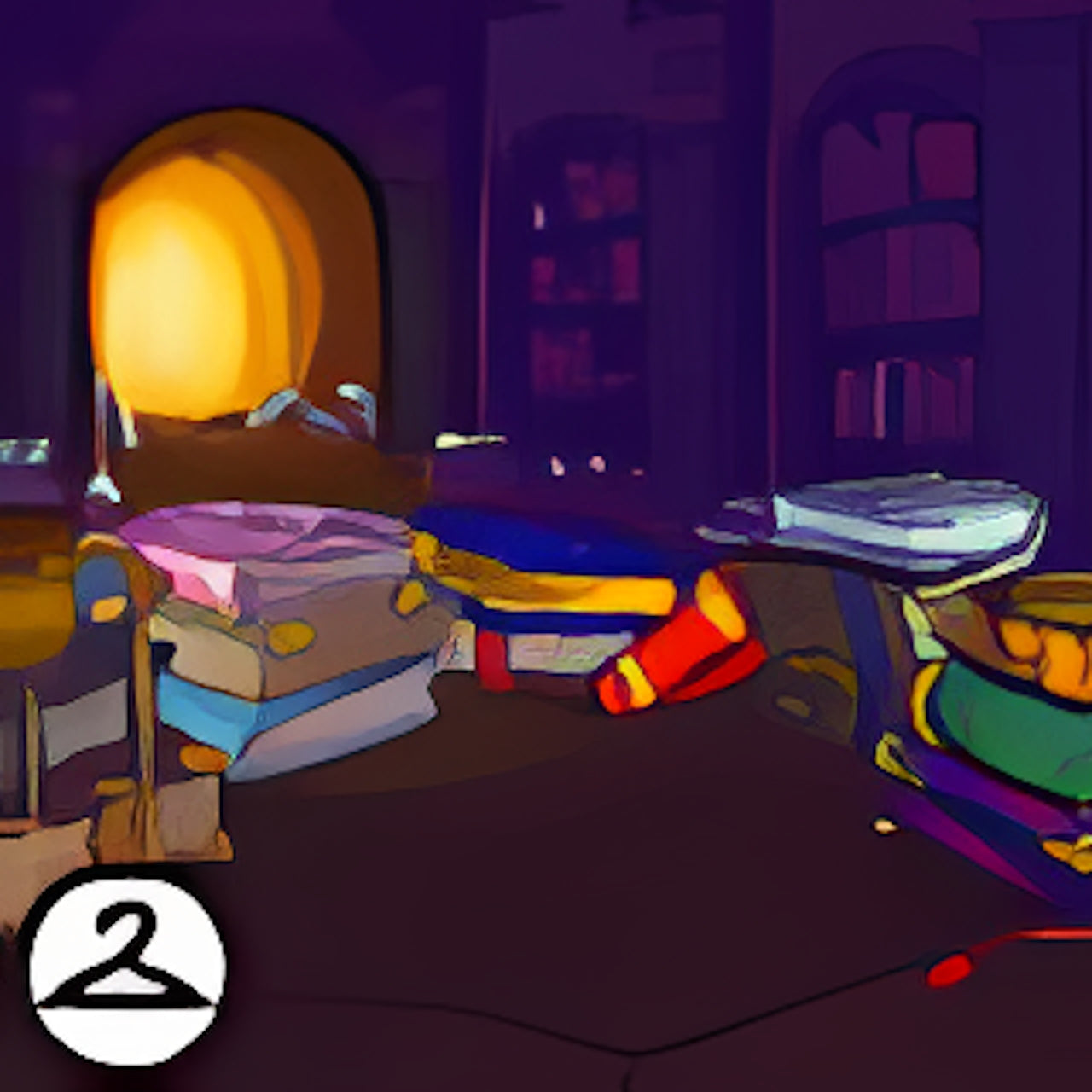 Ancient Library Cavern Background