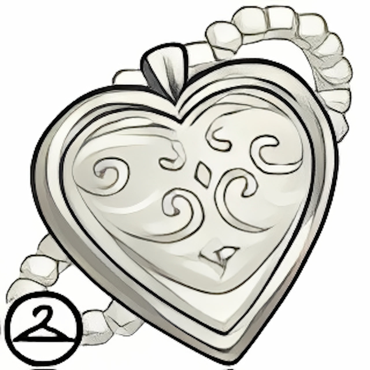 Silver Heart Locket Handheld
