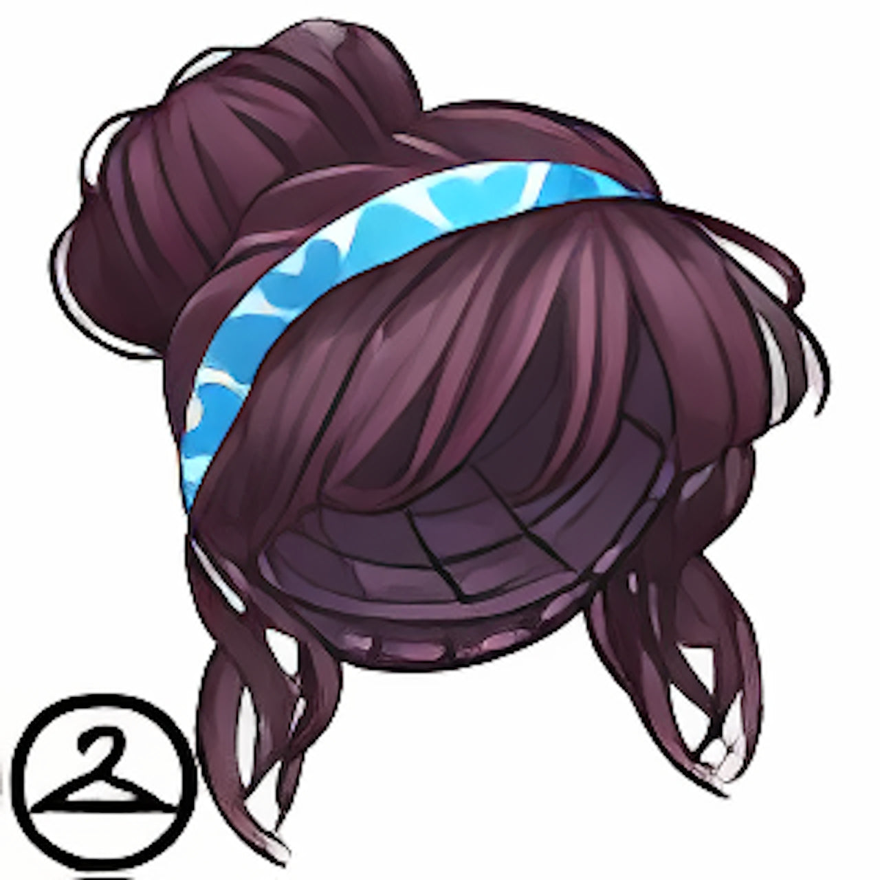 Dyeworks Brown: Baby Bun with Heart Headband