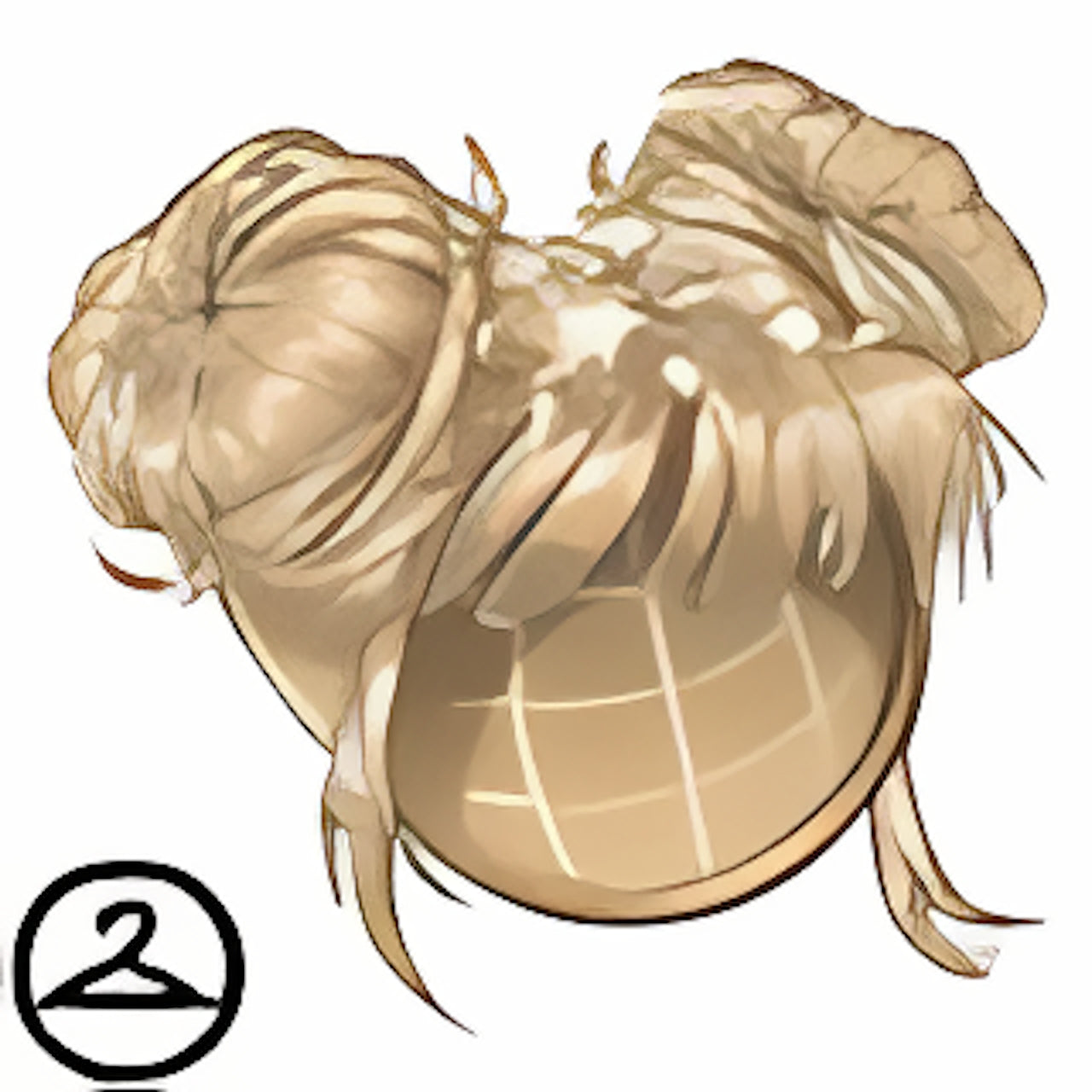Dyeworks Blonde: Baby Starry Space Buns Wig