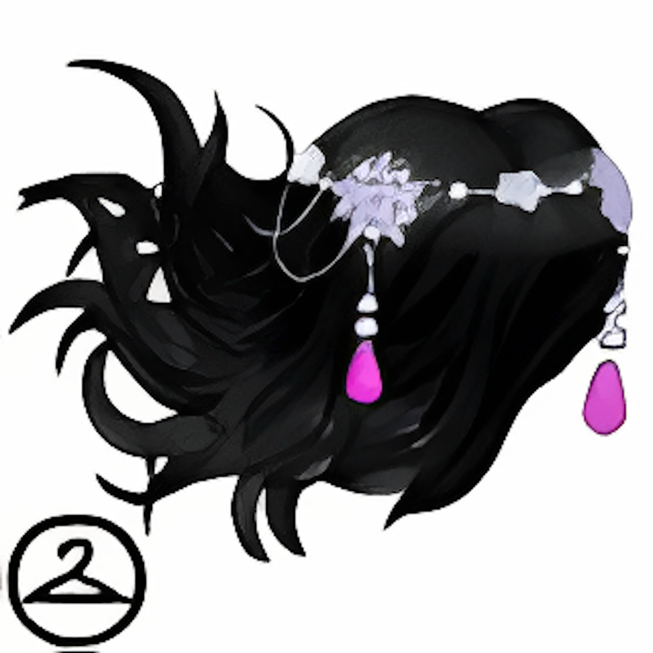 Dyeworks Black: Maraquan Wig with Ocean Jewels