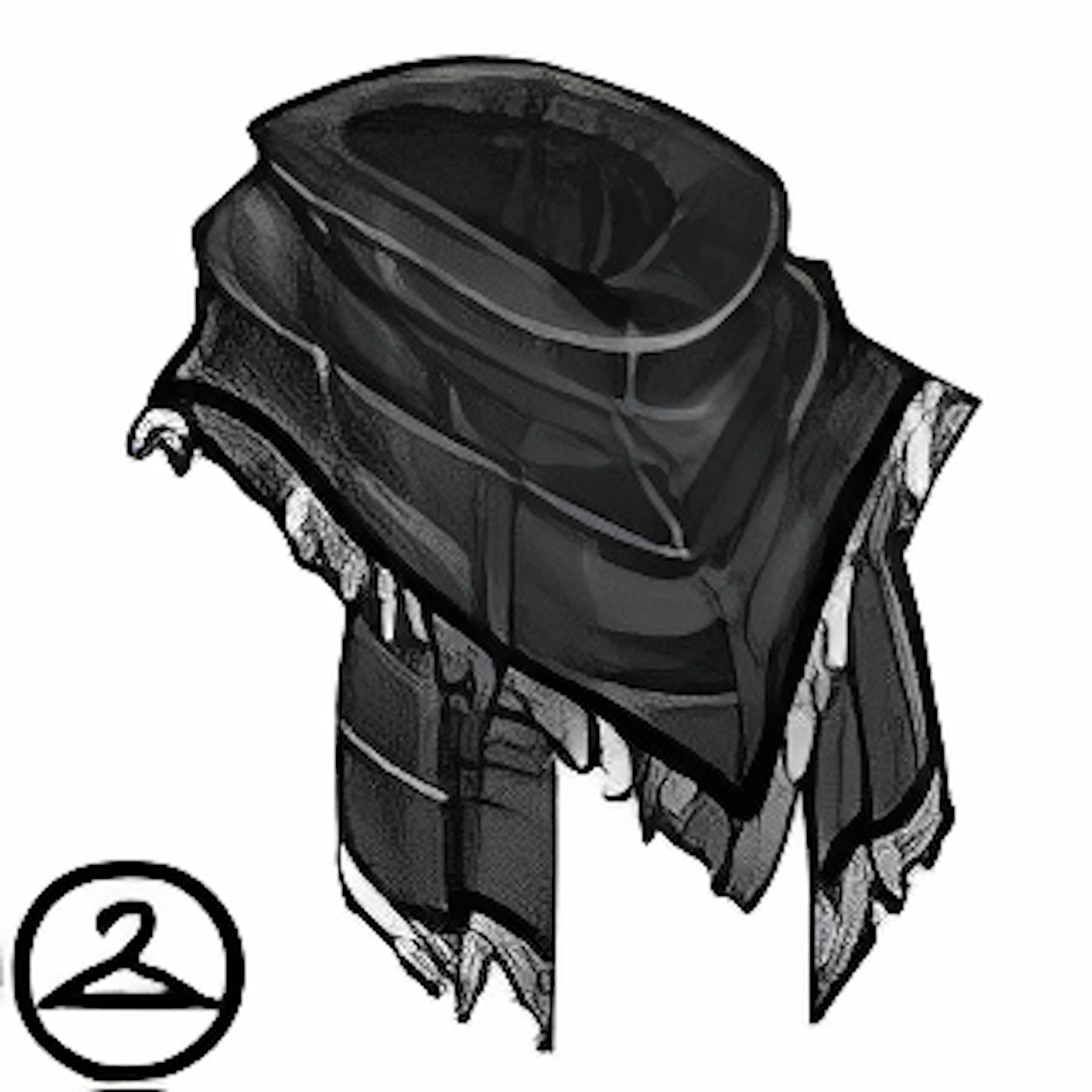 Dyeworks Black: Plaid Holiday Mutant Scarf