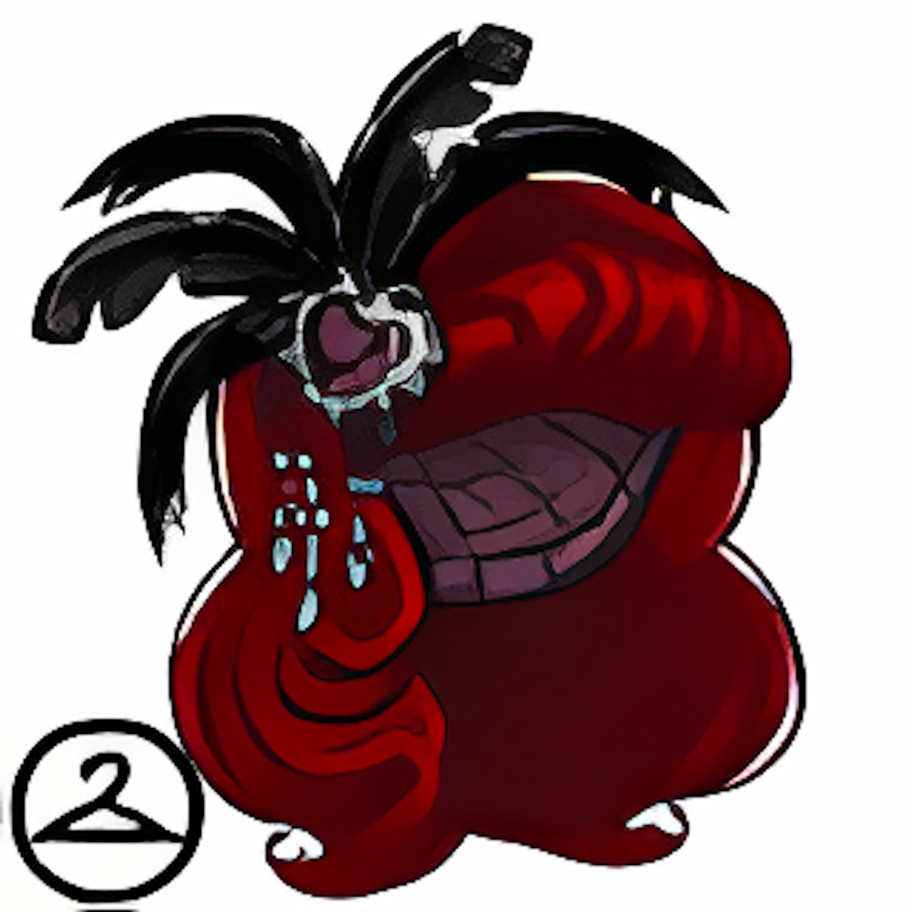 Deep Red Hair with Feathers