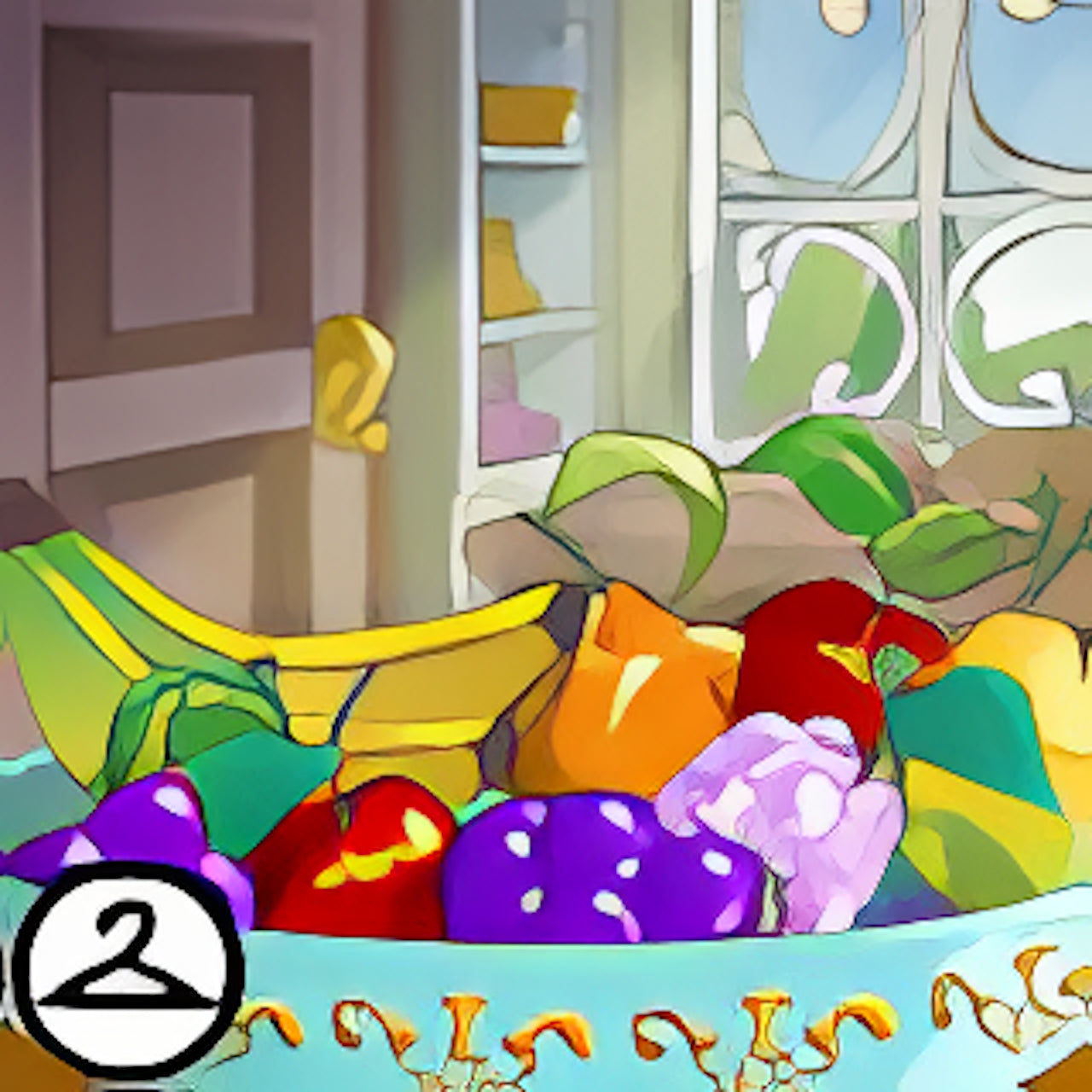 Decorative Bowl of Fruit Background