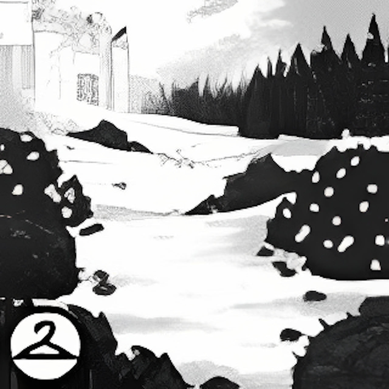 Black and White Castle Background