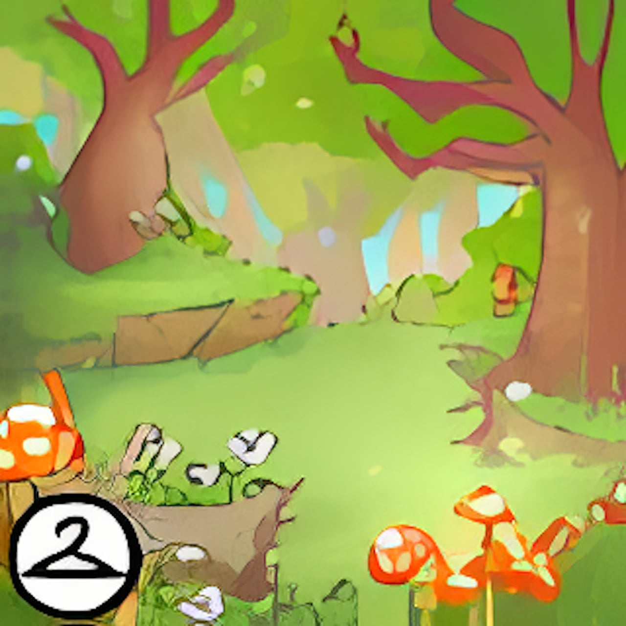 Into the Glittering Forest Background