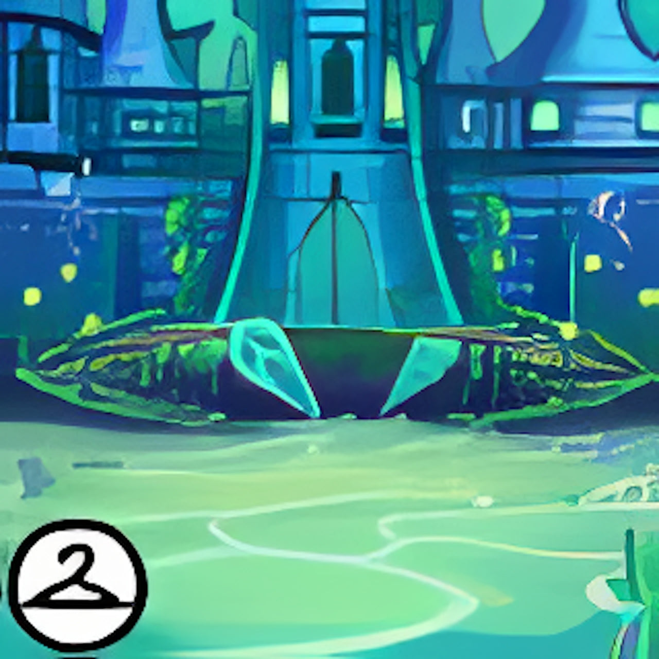 Underwater Haunted Castle Background