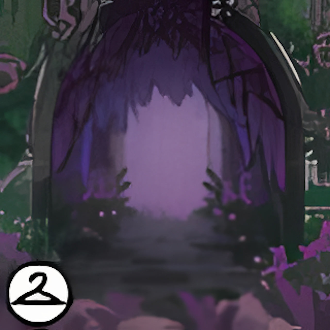 Dyeworks Purple: Mystical Forest Entryway Background