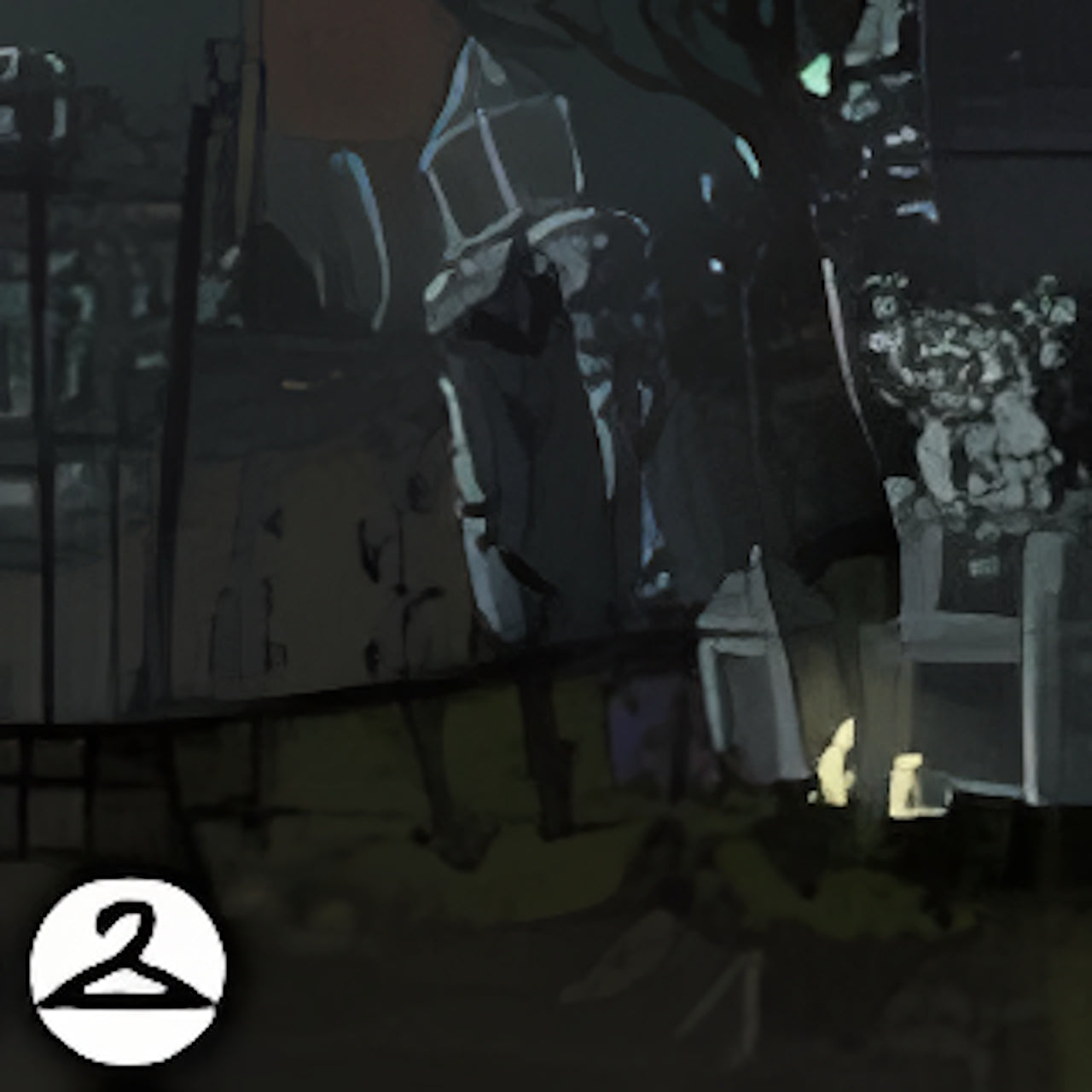 Cemetery at Night Background