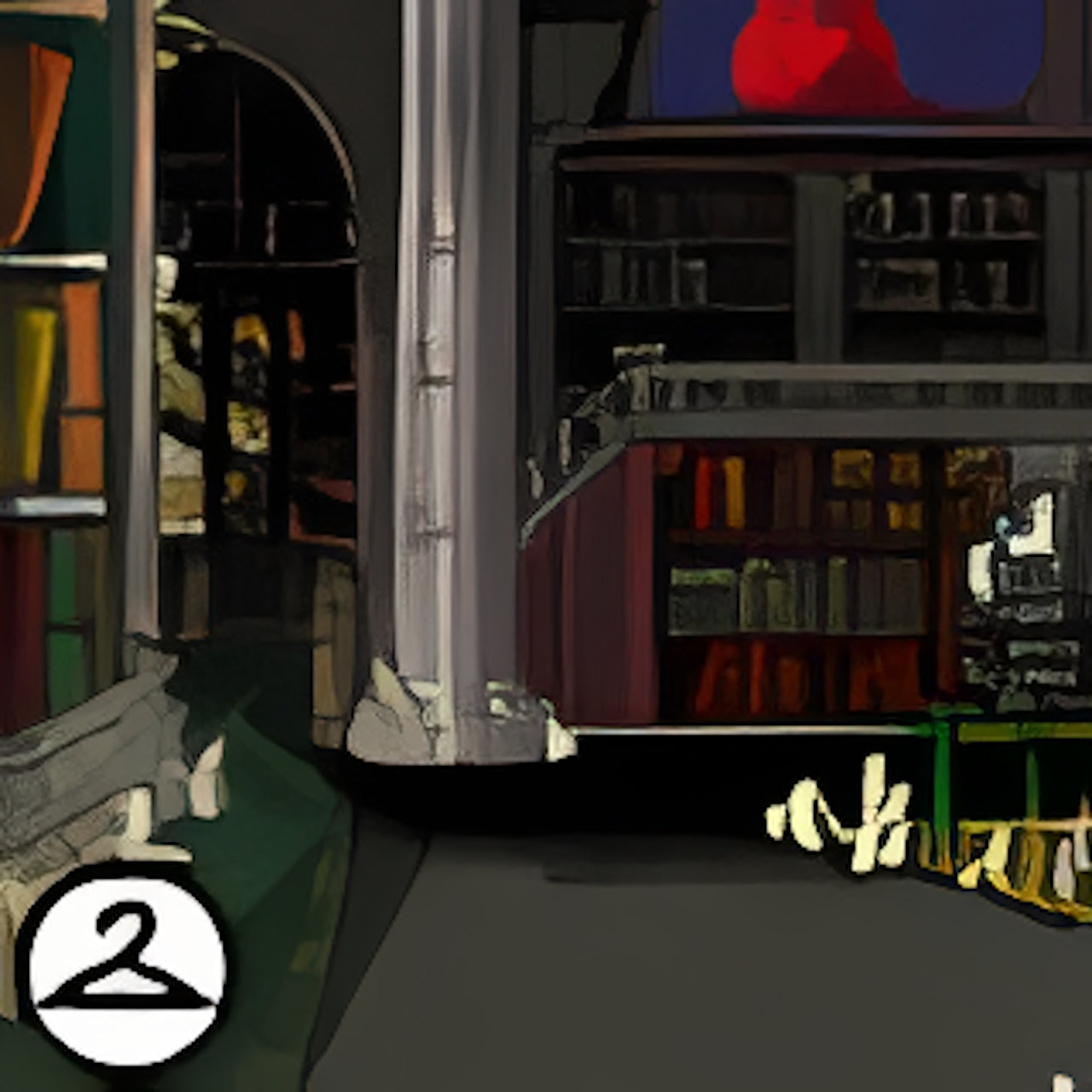 Premium Collectible: Spooky Brightvale Library Background