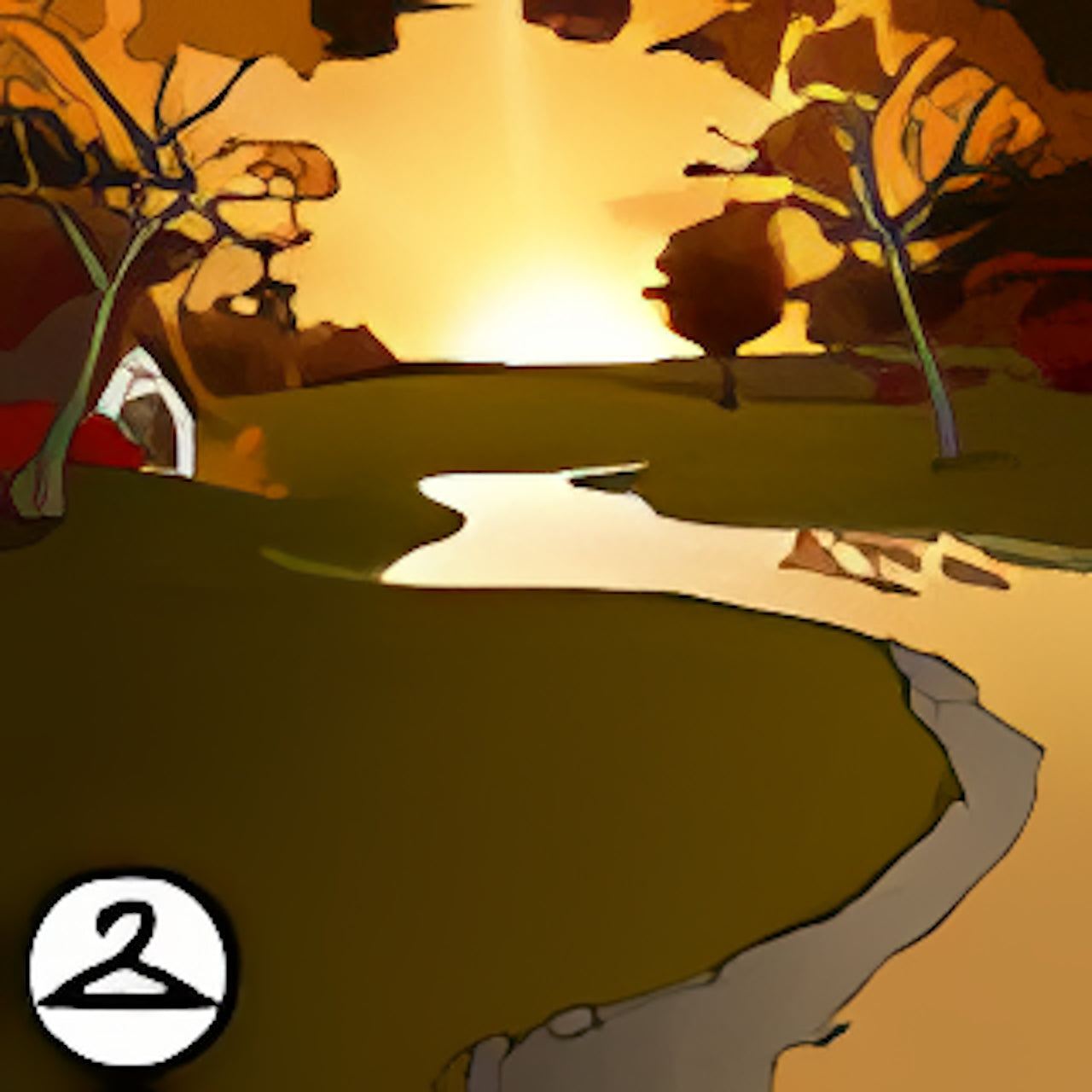 Stormy Autumn Evening Background