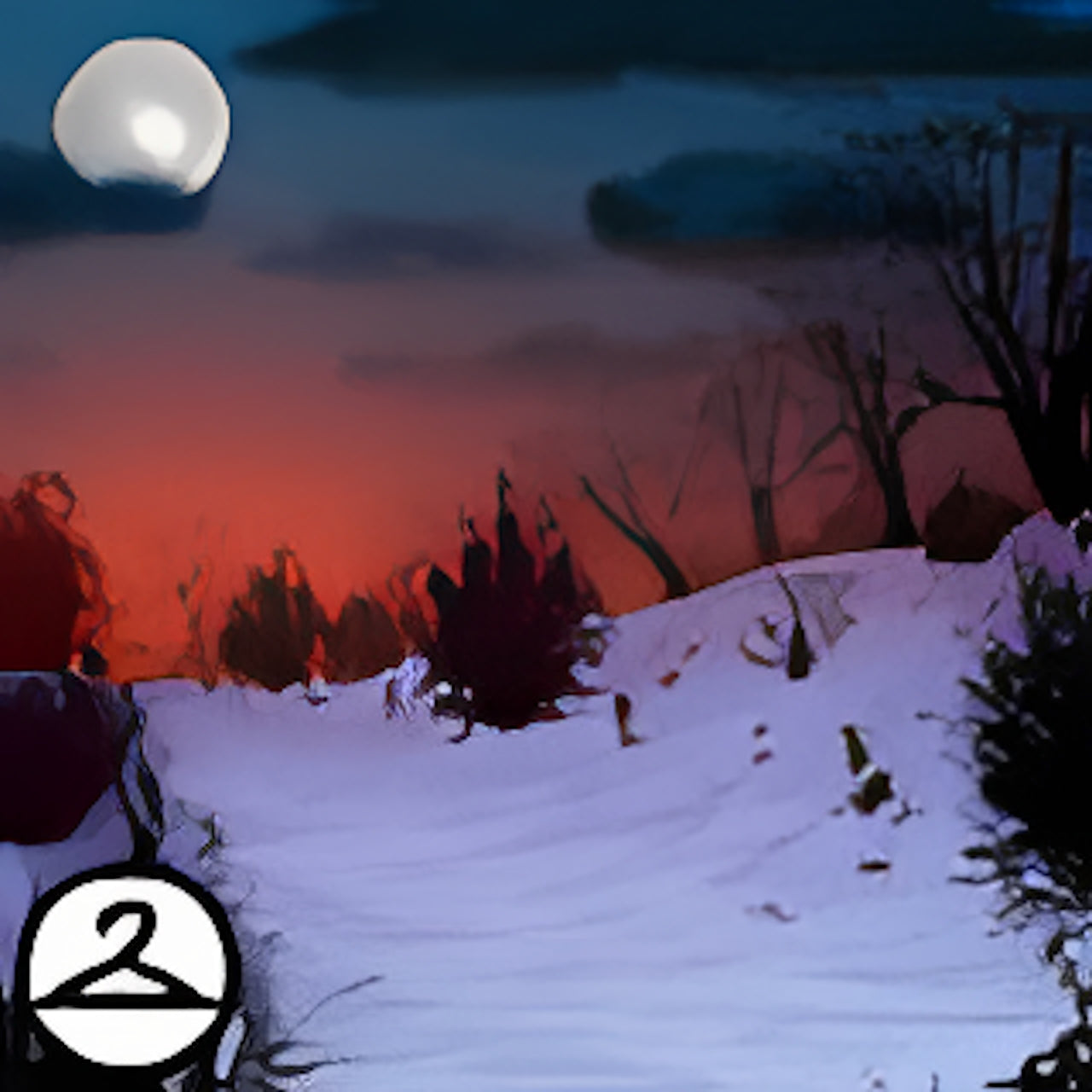 Winter Moon Background