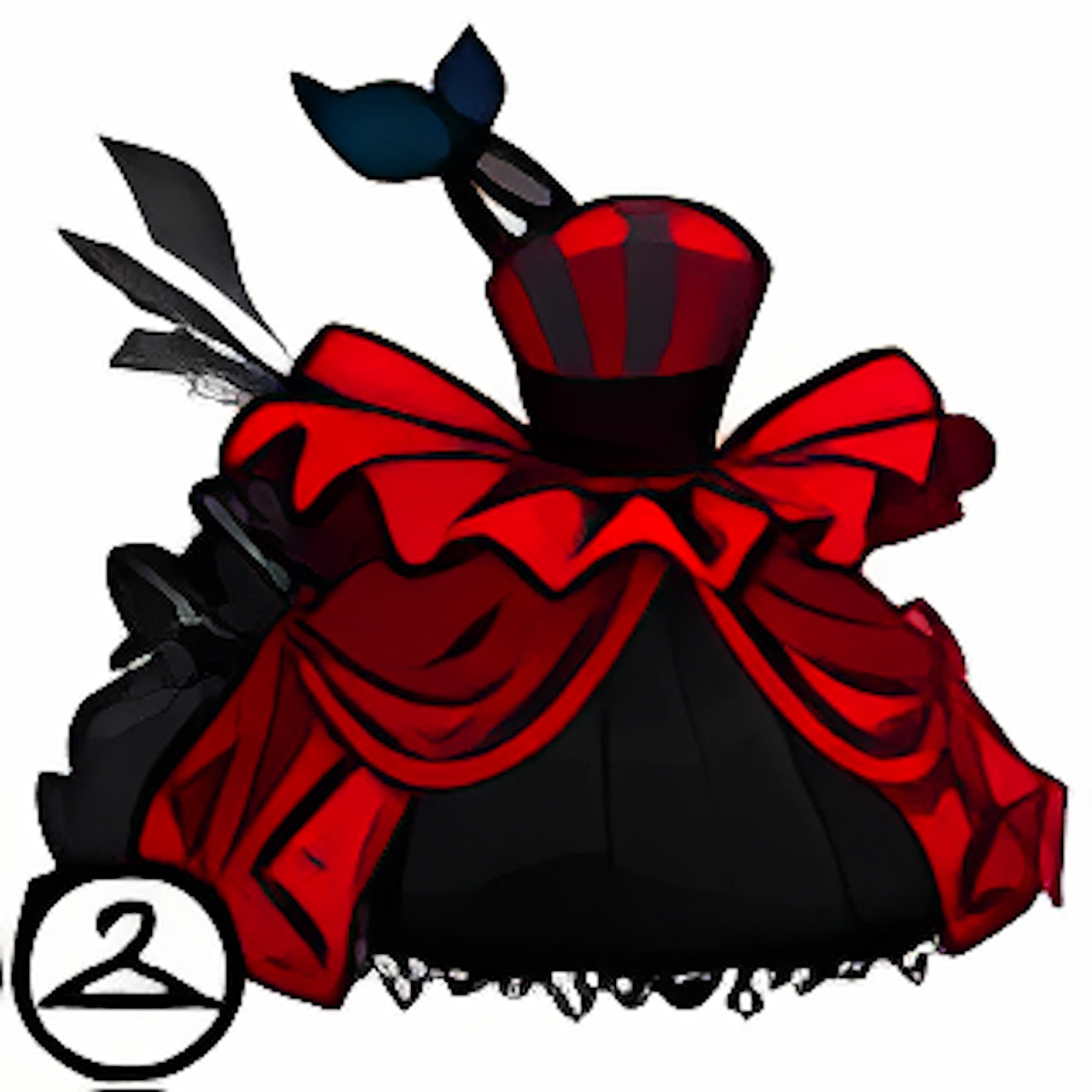 Black and Red Promenade Dress