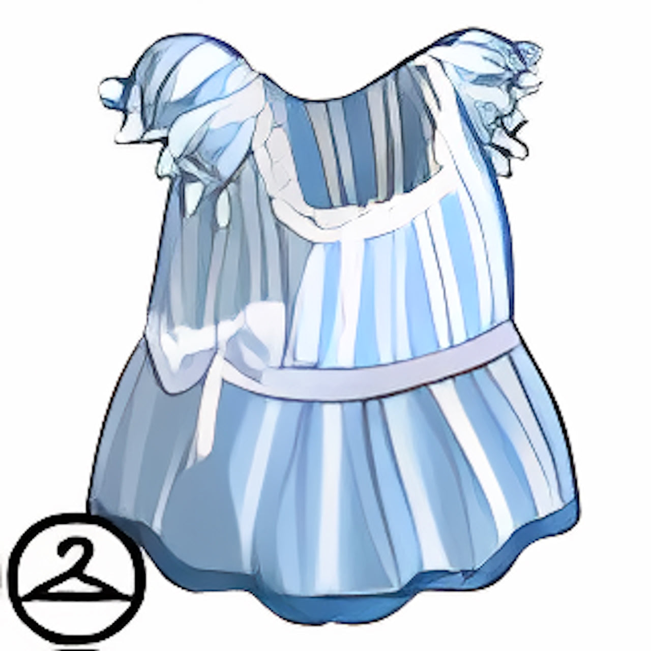 Baby Blue Striped Dress