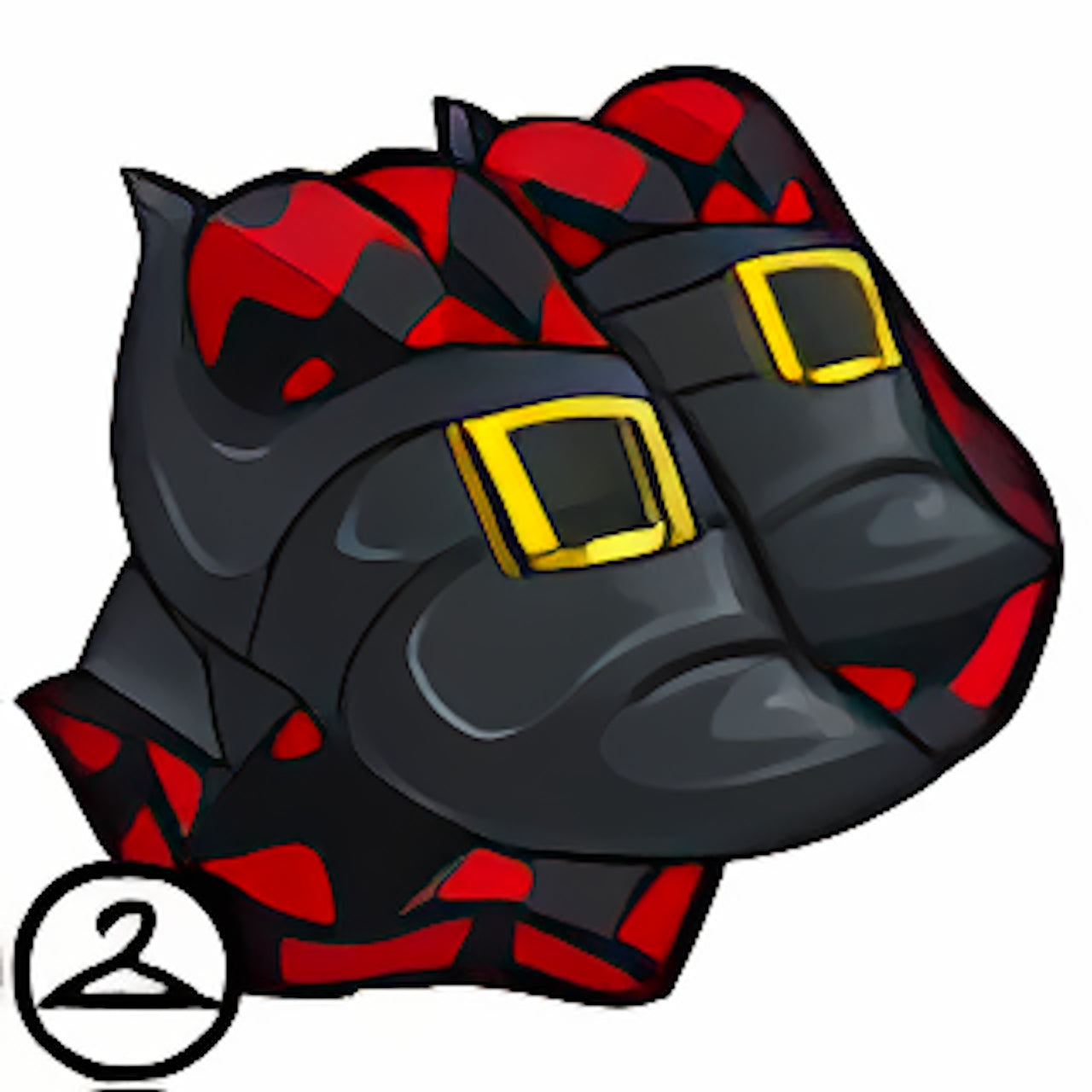 Black and Red Stripe Stockings and Witch Shoes