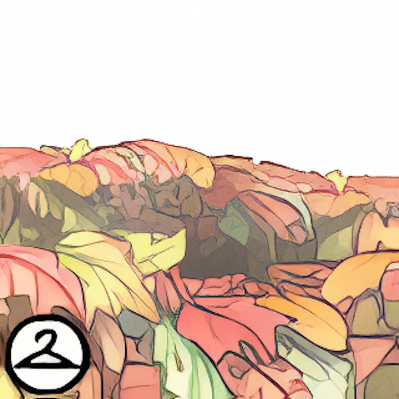 Pile of Pastel Leaves Foreground