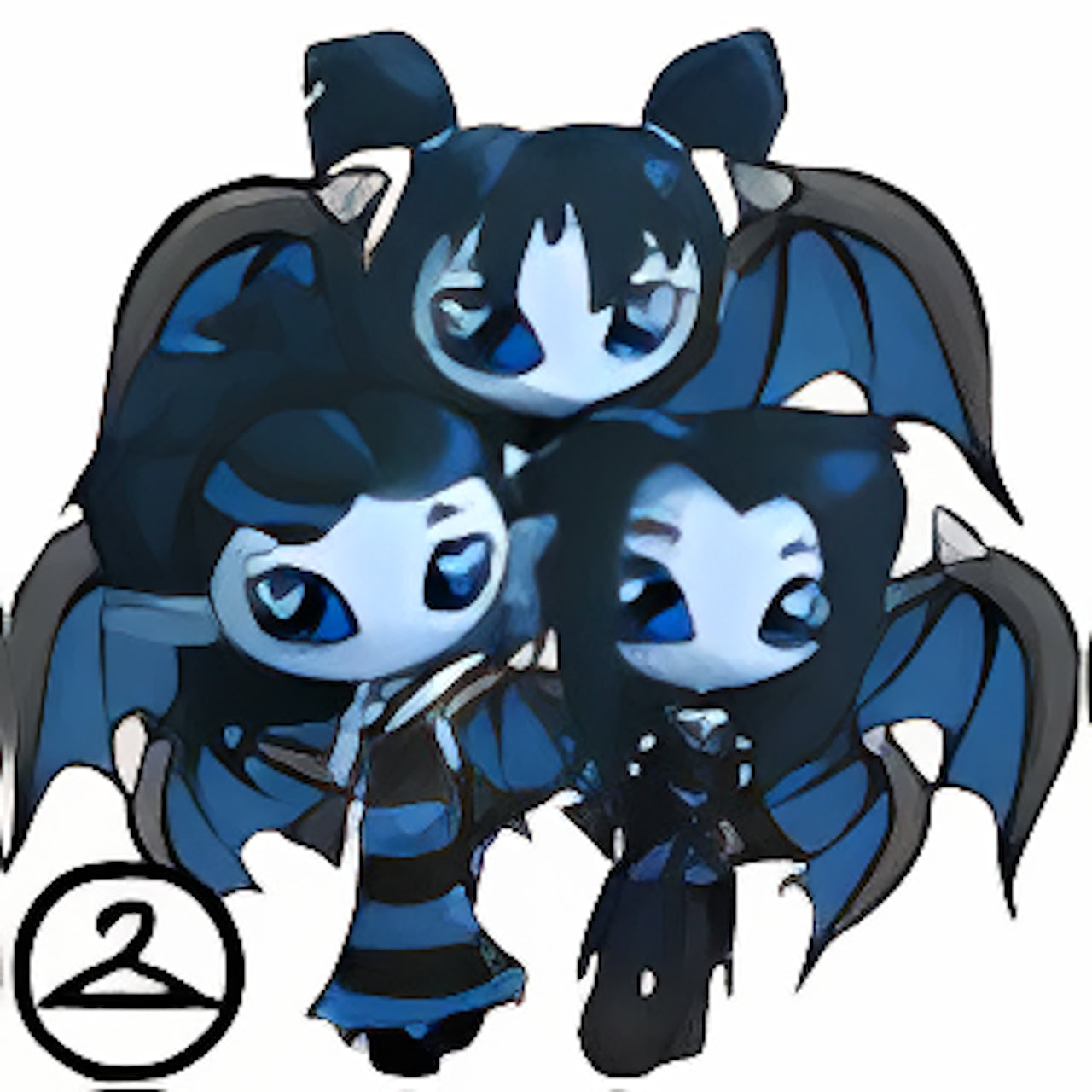 Floating Dark Faerie Sisters Doll