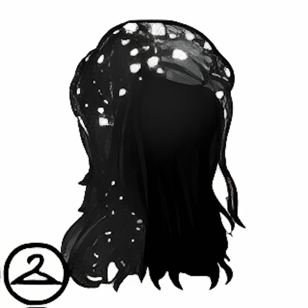 Dyeworks Black: Snowfall Long Hair