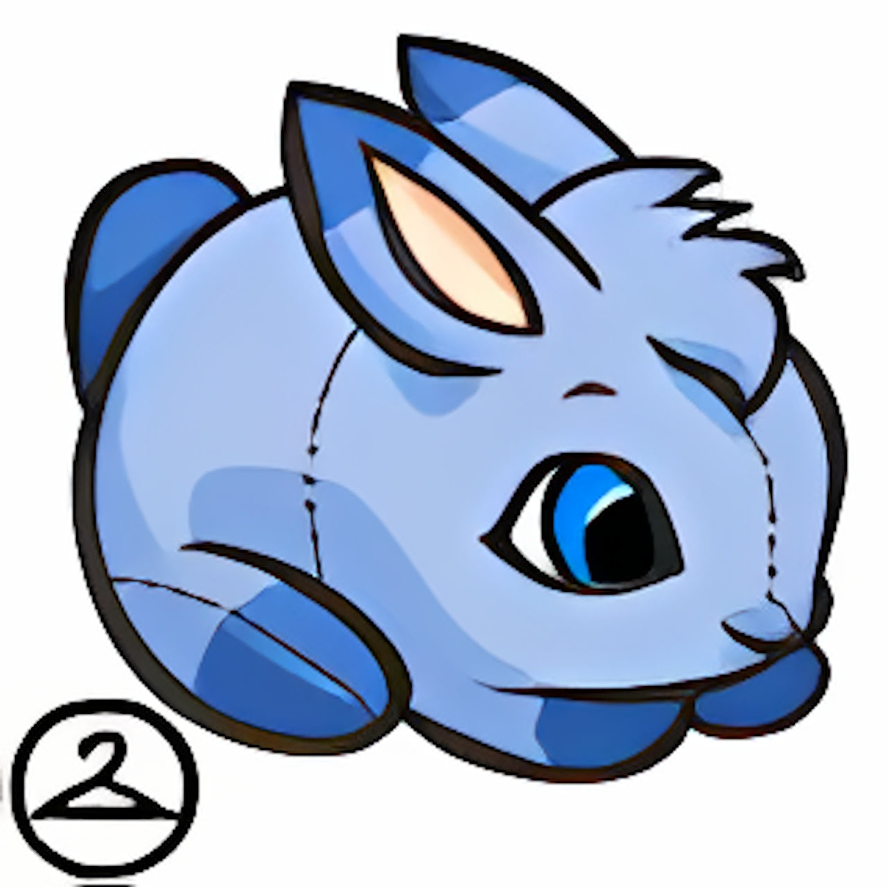 Dyeworks Blue: Baby Snowbunny Plushie