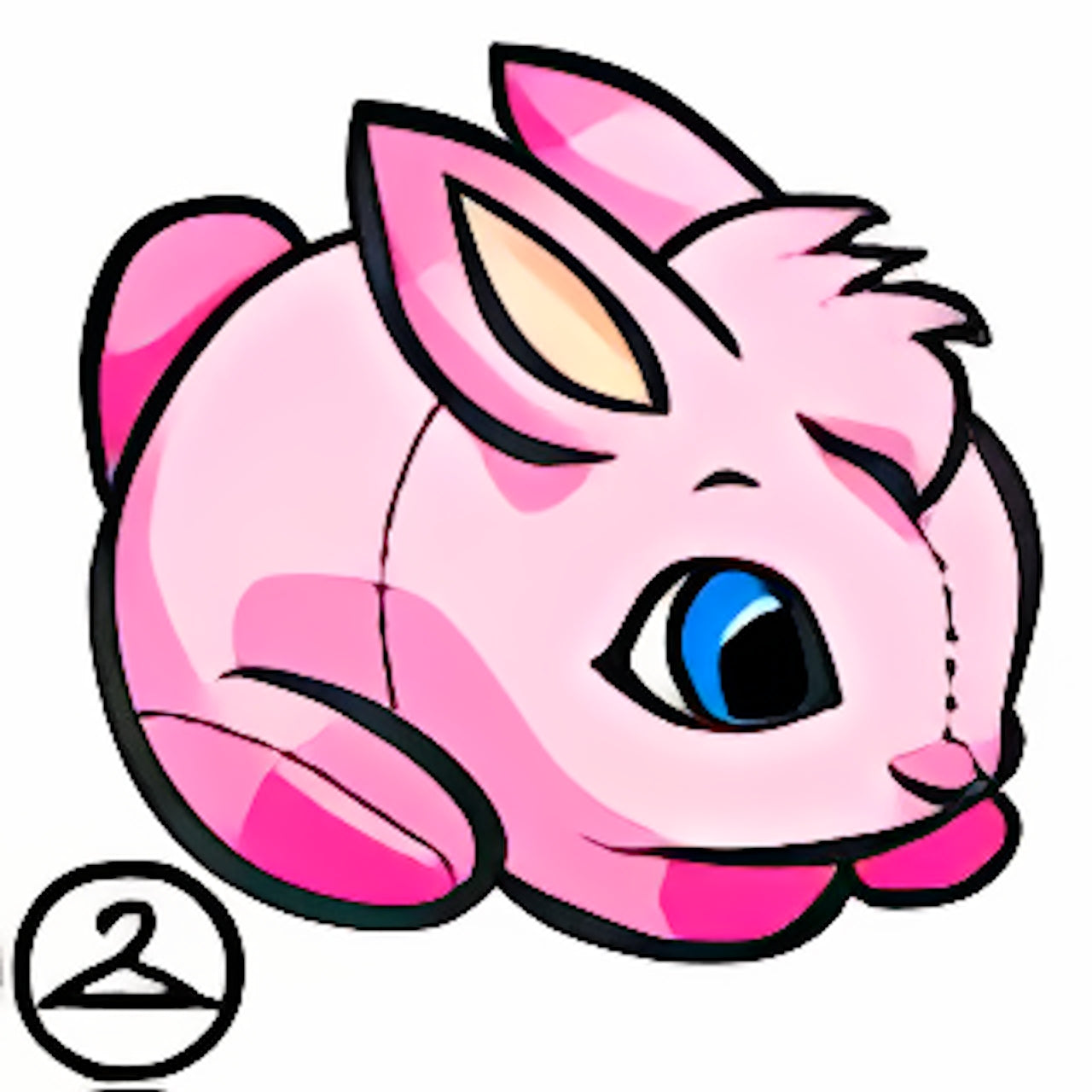 Dyeworks Pink: Baby Snowbunny Plushie