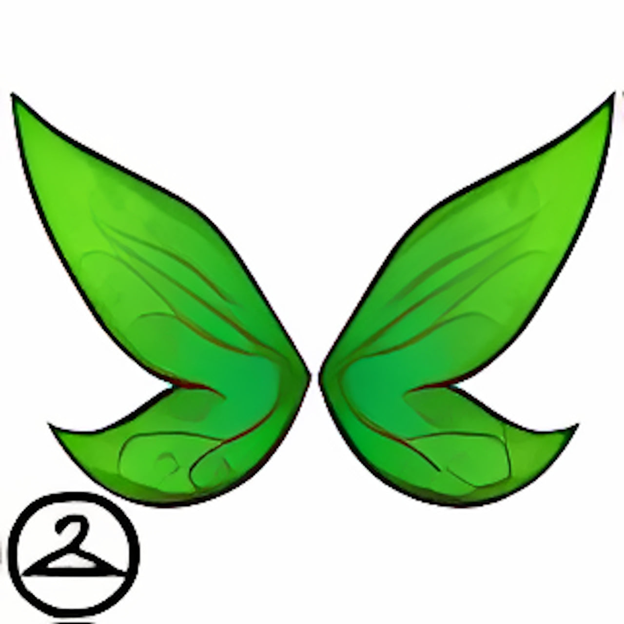 Brilliant Green Faerie Wings