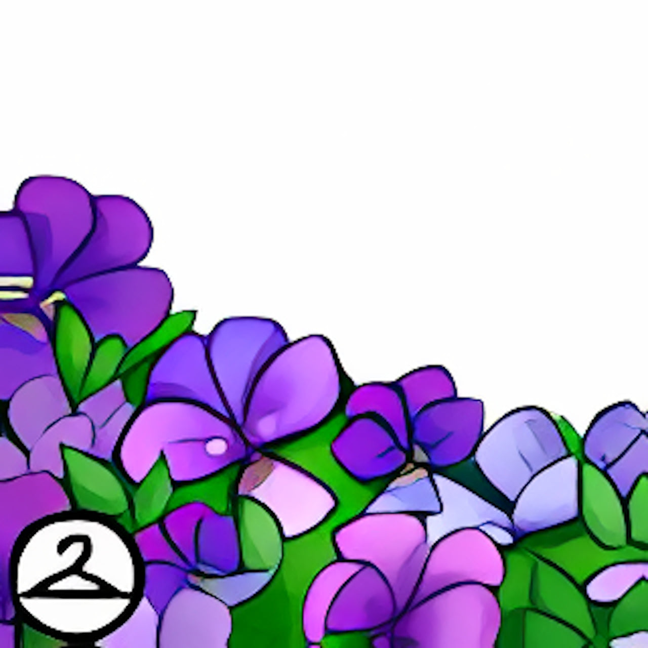 Premium Collectible: Spring Pansies Foreground