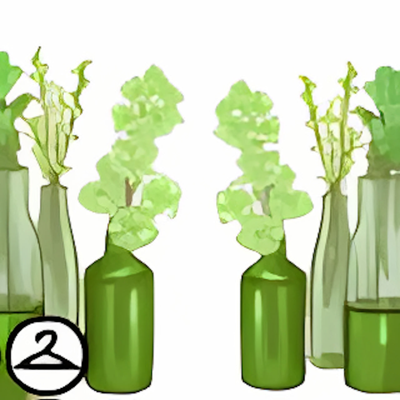 Dyeworks Green: Rose Gold Vases with Flowers