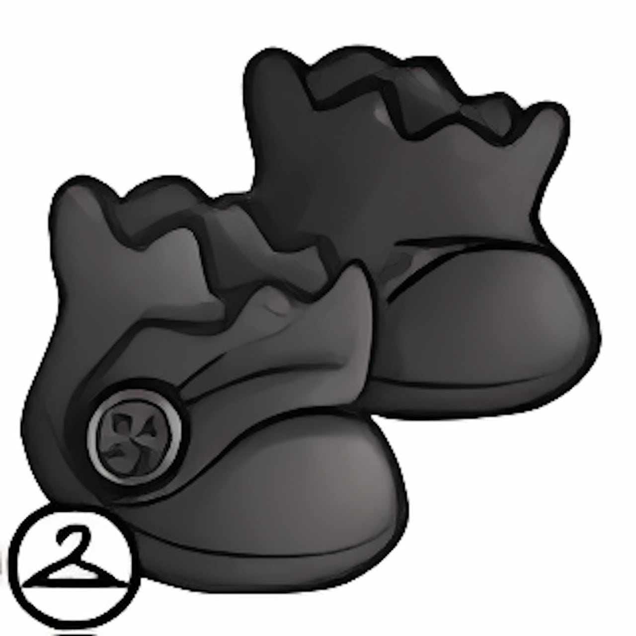 Dyeworks Black: Baby Button Boots