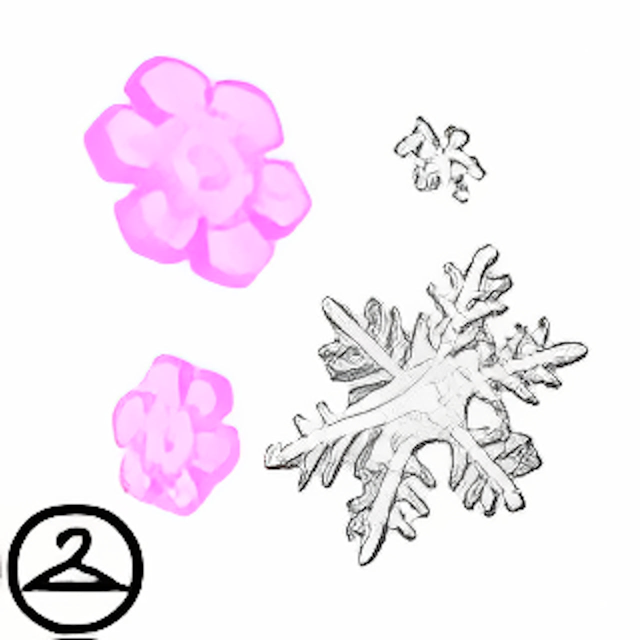 Dyeworks Pink: Snowflake Shower