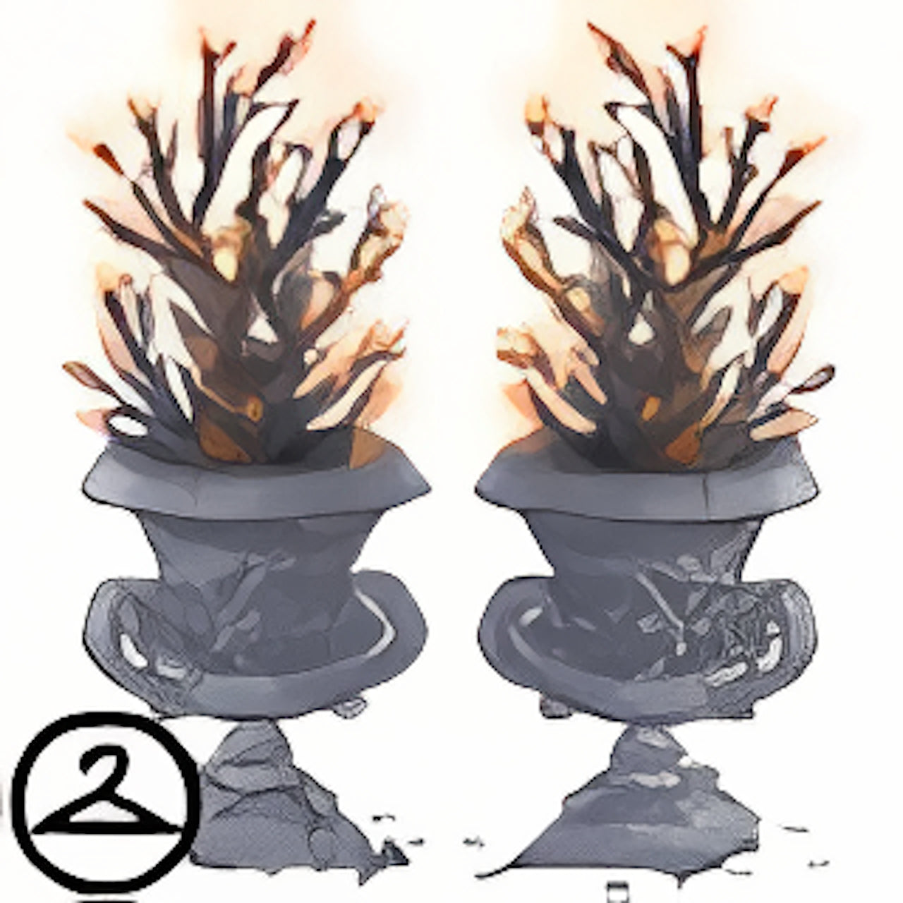 Potted Halloween Branches