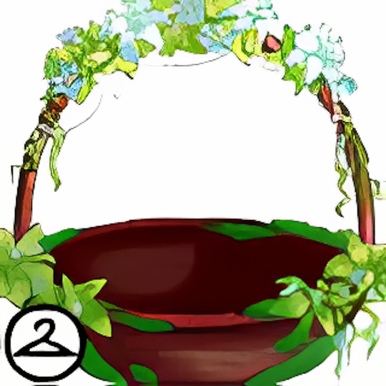 Premium Collectible: Swinging Woven Forest Basket