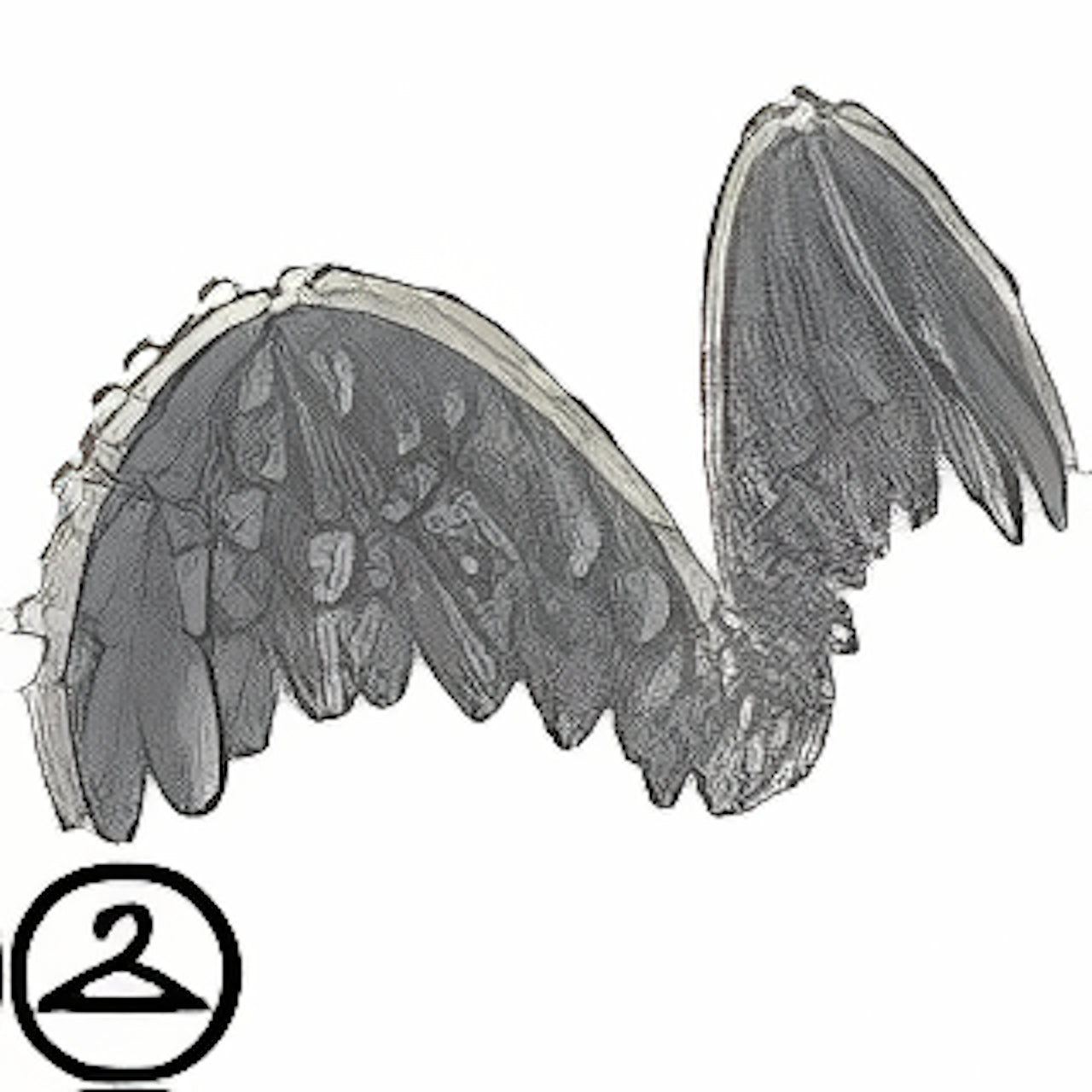 Dyeworks Grey: Baby Valentine Wings