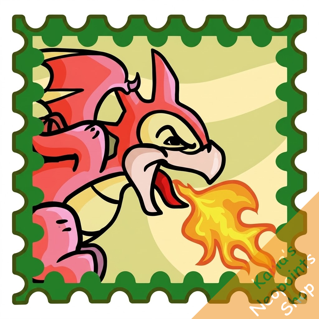 Fire Breathing Scorchio Stamp