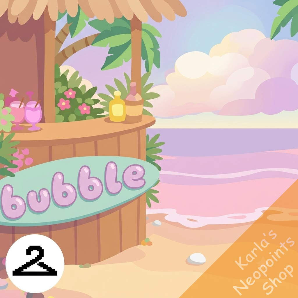 Bubble Tea on the Beach Background