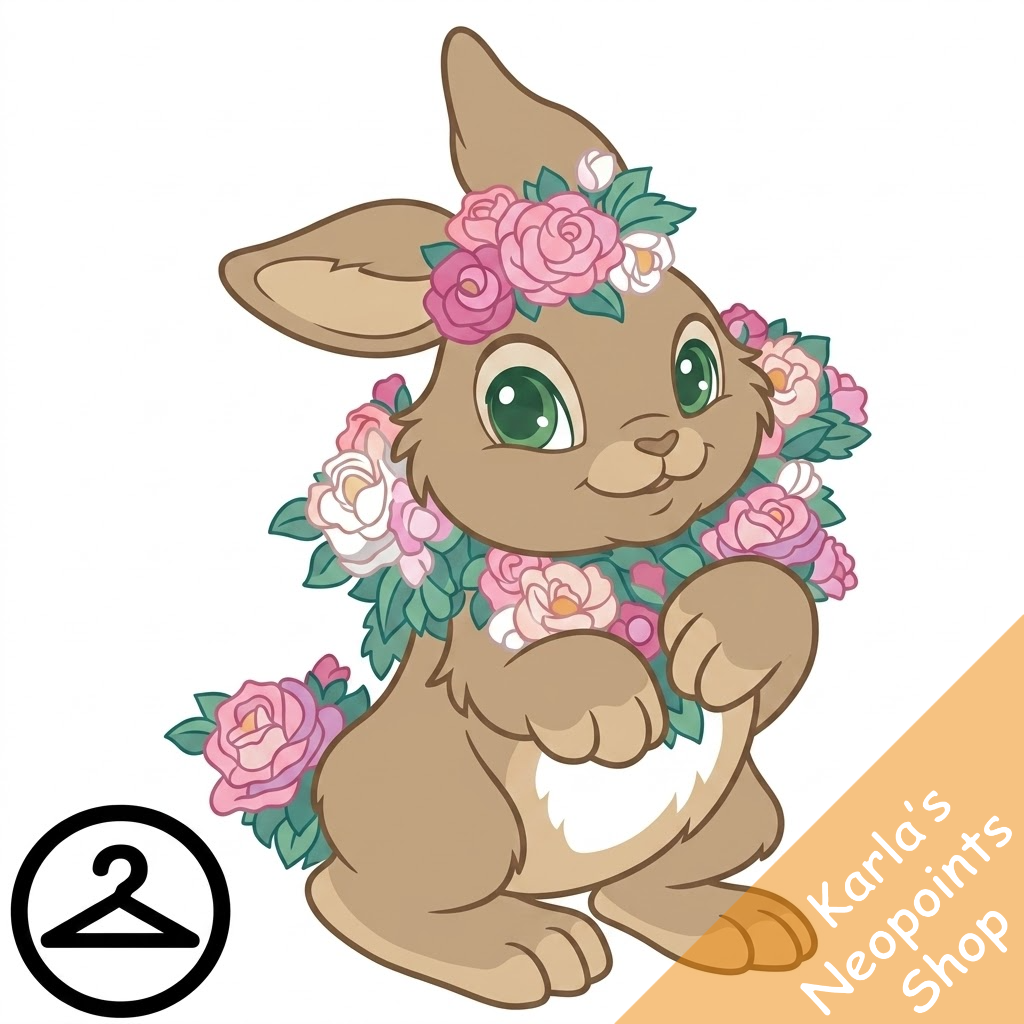 Prismatic Peony: Blooming Woodland Cybunny