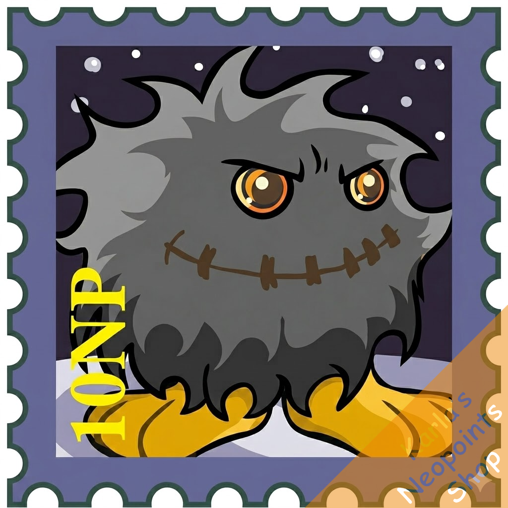 Evil Fuzzles Stamp