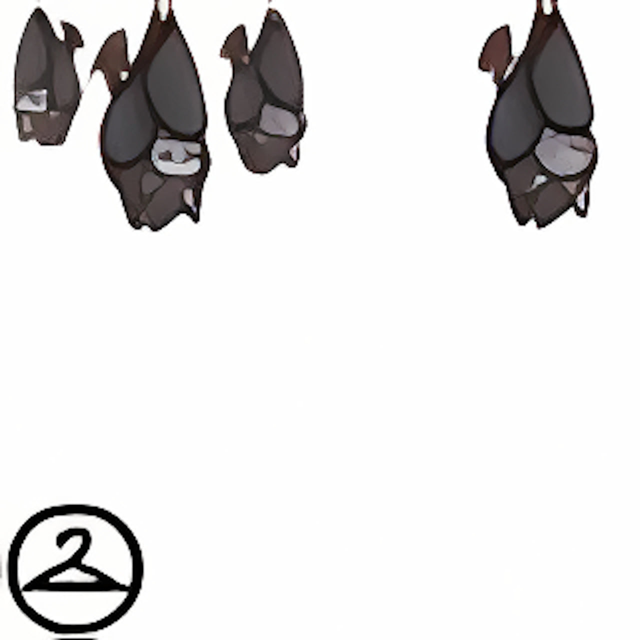 Dyeworks Grey: Hanging Bats Trinket