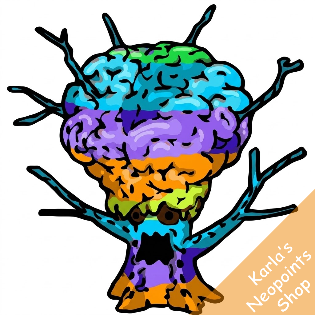 Rainbow Brain Tree Plushie