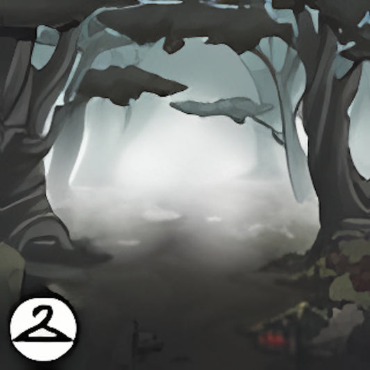 Gloomy Spring Clearing Background
