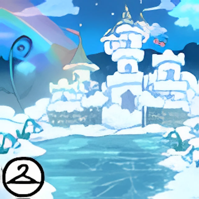 Habbo Hotel Pixel Cloud Castle Background