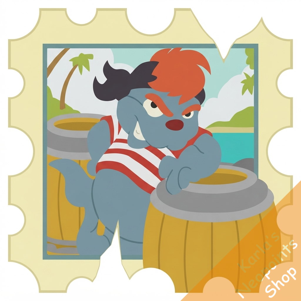 Fred the Tuskaninny Sailor Stamp