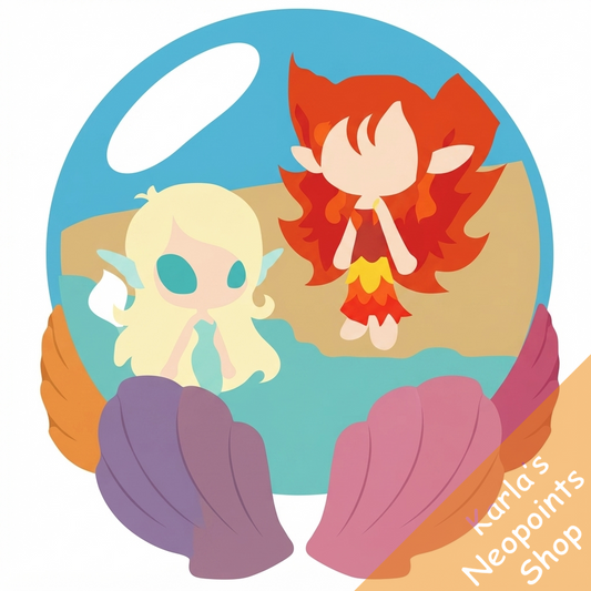 Luxury Beach Scene Faerie Snowglobe