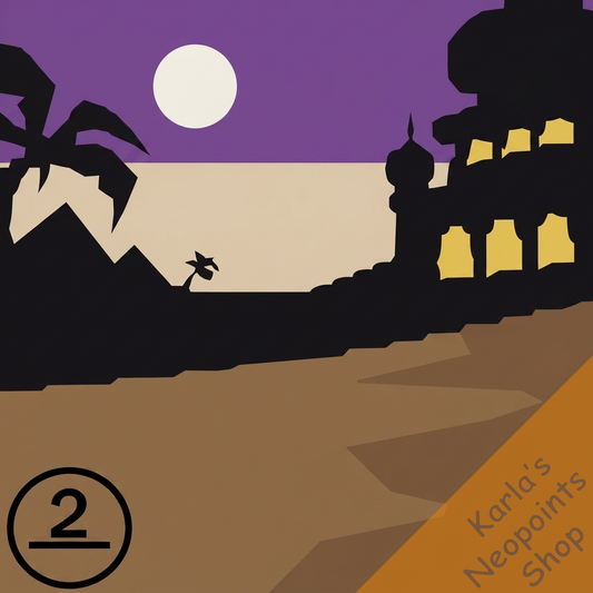 Lost Desert Silhouette Background