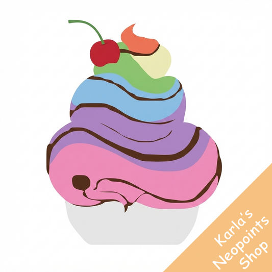 Rainbow Xweetok Cupcake