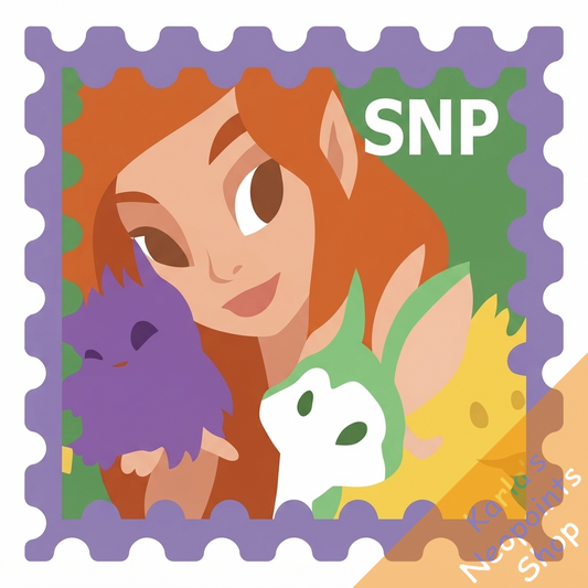 Faerieland Petpet Shopkeeper Stamp