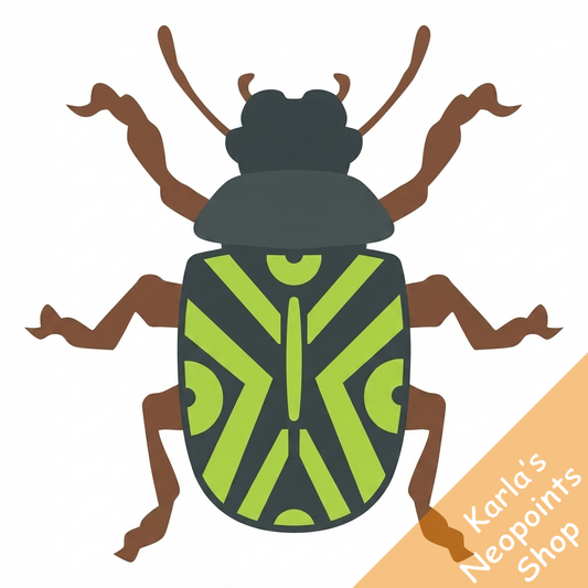 Green Patterned Collectable Scarab