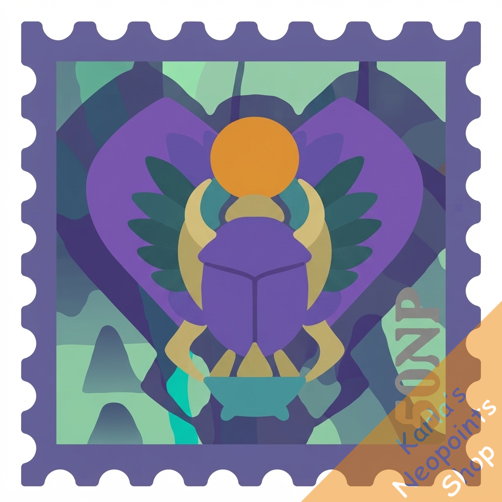 Jewelled Scarab Stamp