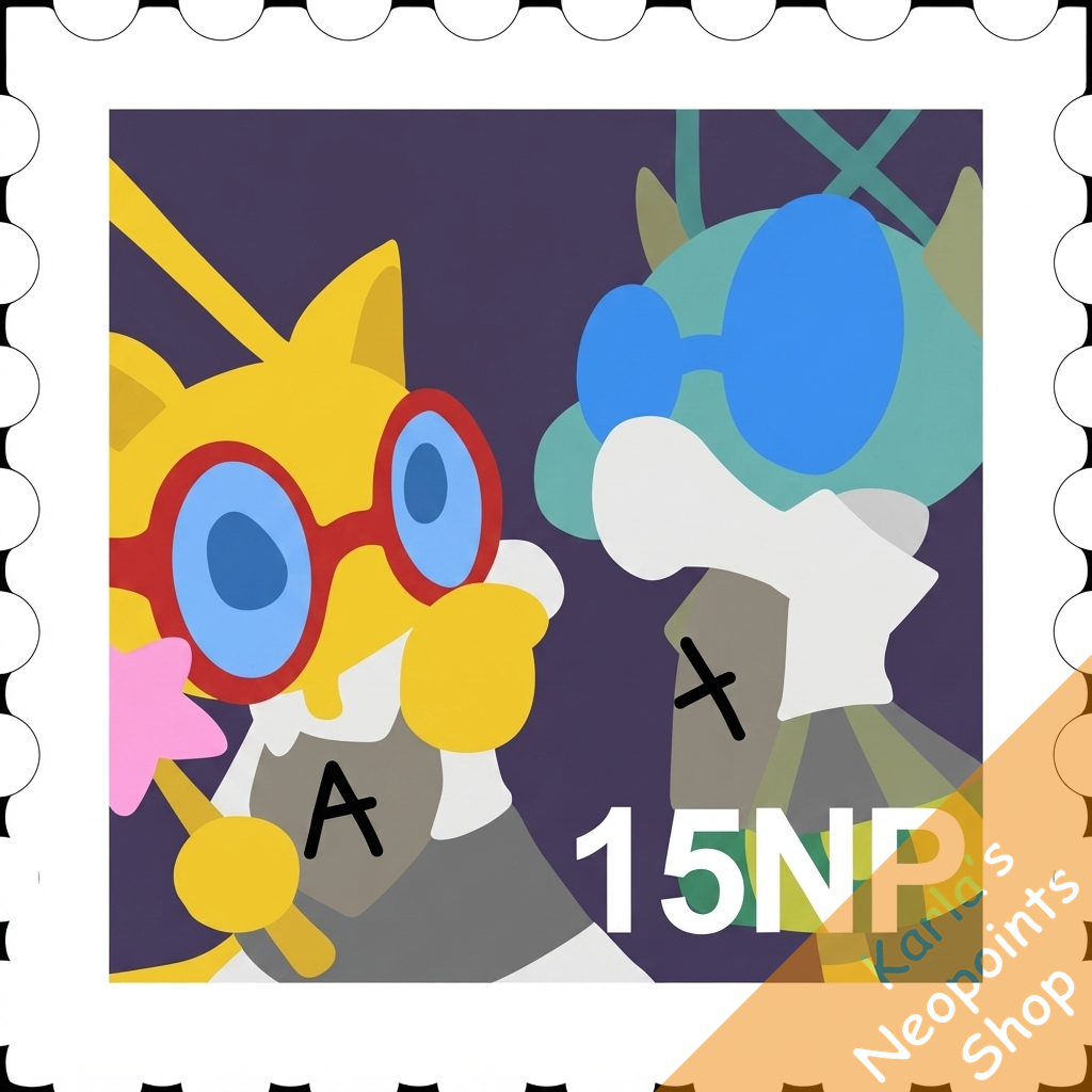 Lisha vs Zombie Lisha Stamp