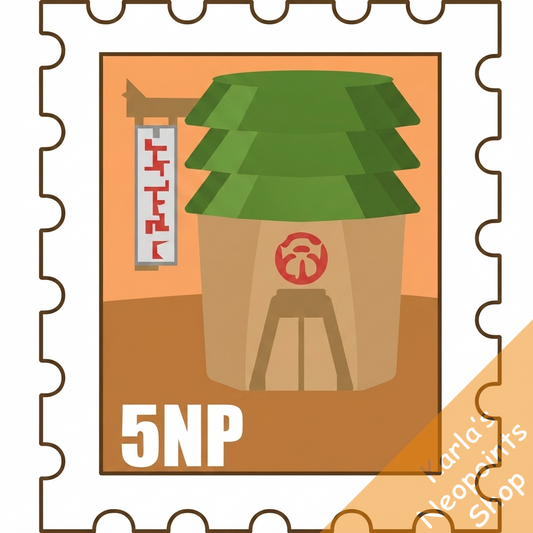 Mystery Island Hut Stamp